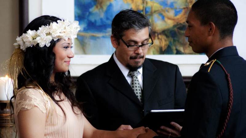 Pvt. Emmanuel Aleman marries Pvt. Zoe Tunchez.