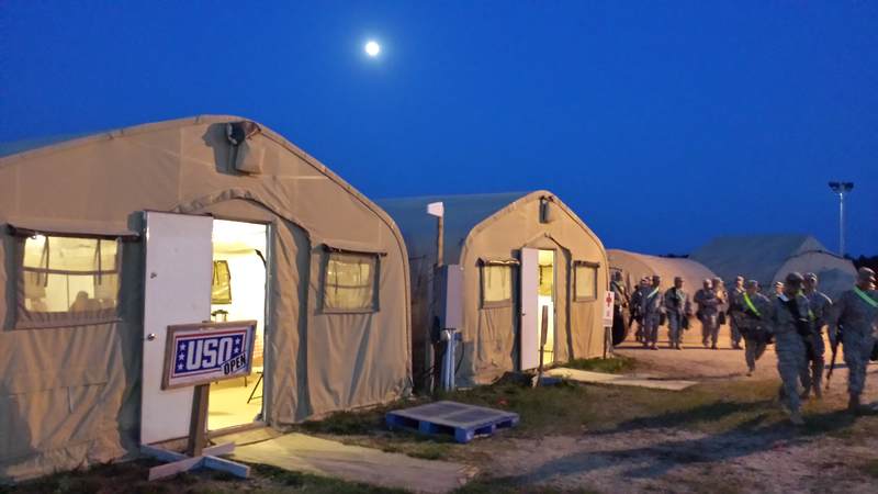 After a long day of arduous training at Fort McCoy, service members can unwind at the USO center located on a remote part of the installation.