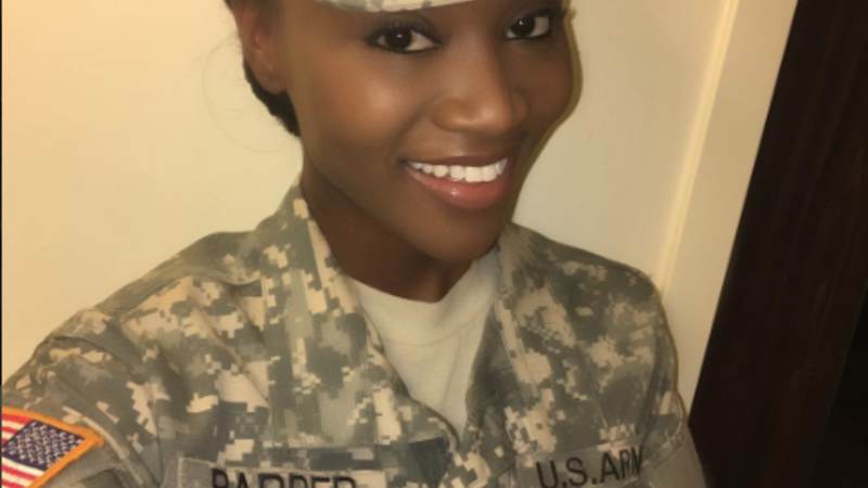 Miss USA takes a selfie for Instagram in her U.S. Army battle dress uniform.