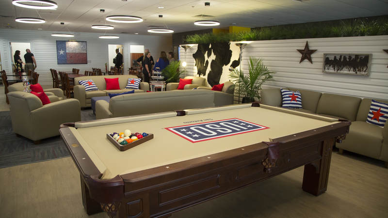 A look inside the new USO center at Joint Base San Antonio.