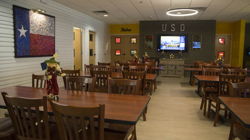 A view from the new USO center on Joint Base San Antonio.