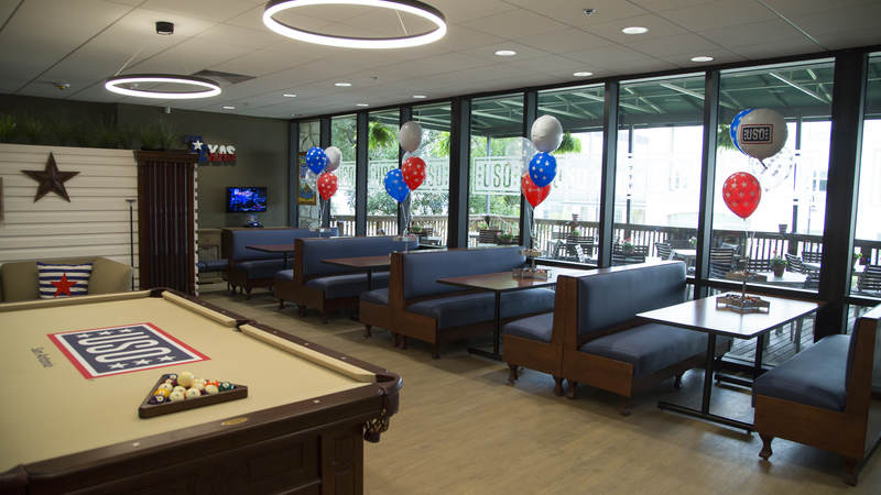 A view from the new USO center on Joint Base San Antonio.