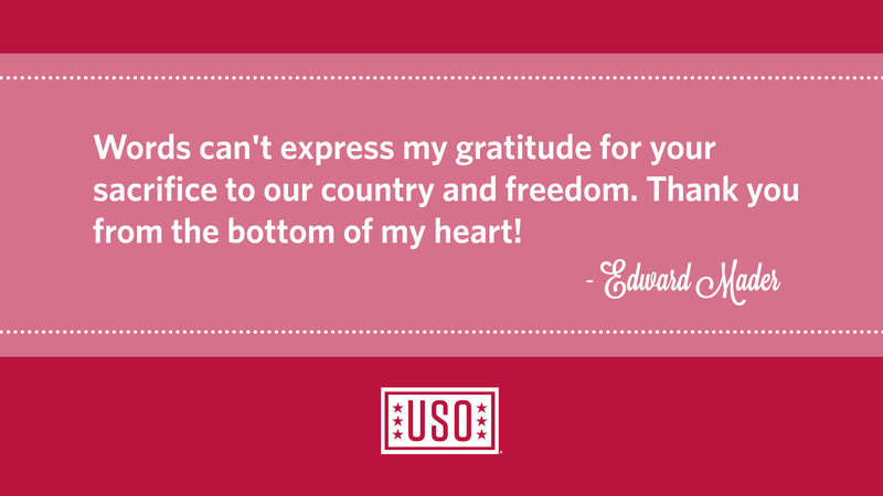 A message from the USO's Campaign to Connect.