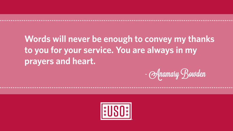 A message from the USO's Campaign to Connect.