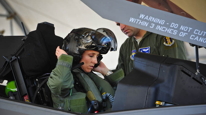 Air Force Lt. Col. Christine Mau became the first U.S. female pilot to fly the F-35 Lightning II, when took to the skies from Florida's Elgin Air Force Base in 2015.