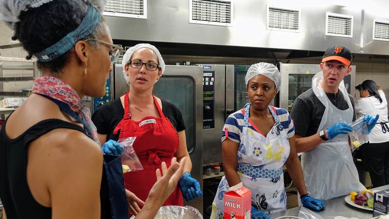 Carla Hall, celebrity chef and co-host of ABC's "The Chew," went on a recent five-day USO tour to Italy and Spain to cook and connect with service members and their families.