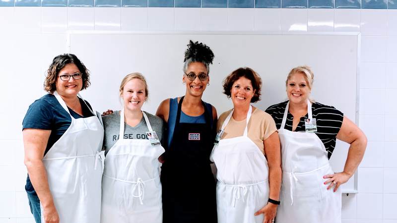 Carla Hall, celebrity chef and co-host of ABC's "The Chew," went on a recent five-day USO tour to Italy and Spain to cook and connect with service members and their families.