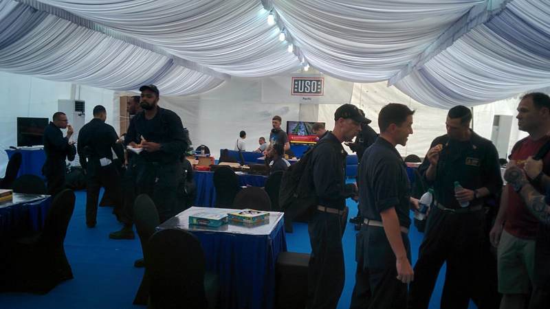 USO "Chill Zone" in full swing