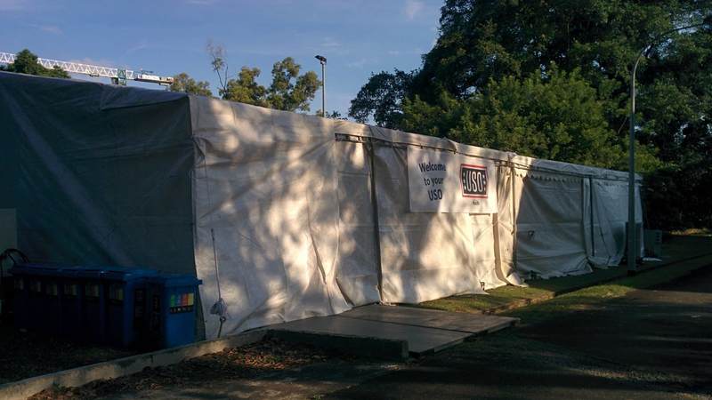 Despite not having a USO center or permanent staff in Singapore, USO Pacific was able to work with the US Navy, and local vendors to bring an Expeditionary Site to the crew and families of the USS McCain.