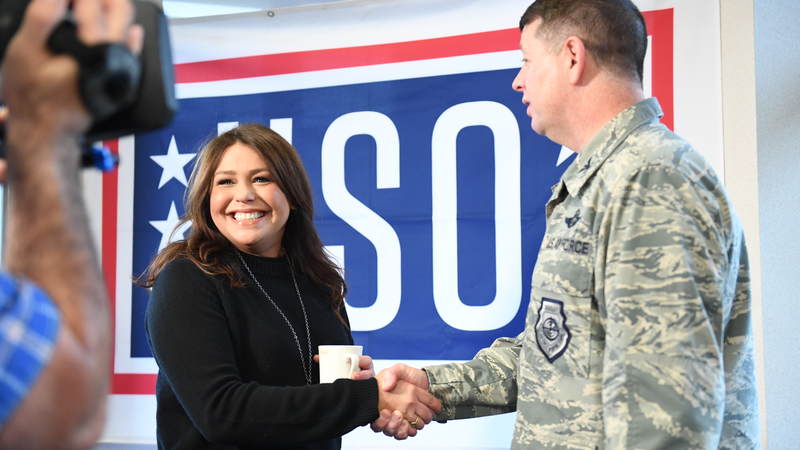 TV star and author Rachael Ray recently embarked on her first USO tour when she visited service members at Joint Base McGuire-Dix-Lakehurst in New Jersey.