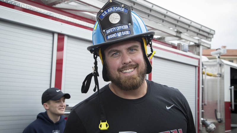 Atlanta Falcons offensive lineman Ben Garland turned 30 during the 2018 USO-NFL tour to Germany and Italy.