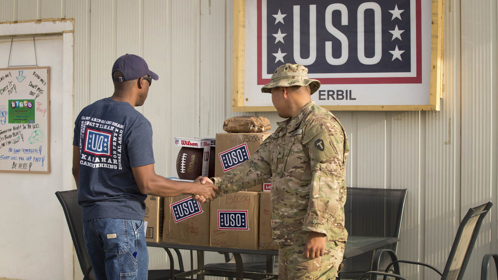 Uso Kuwait Deployed Soldiers In Iraq Surprised With USO Care Packages, Games and ...