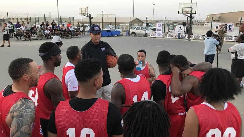 Kevin Martin coaches service members.