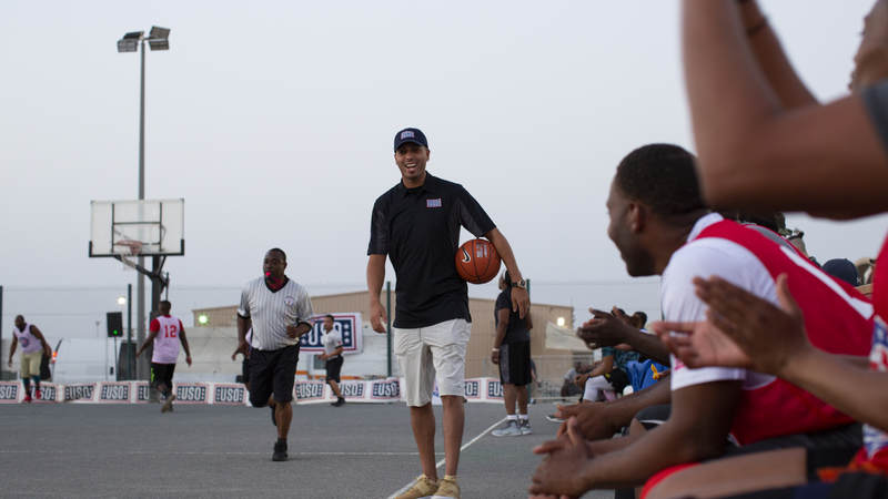 Kevin Martin coaches service members.