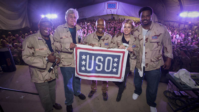 Iliza Schlesinger joined Al Roker, Jay Leno and Craig Robinson for the TODAY USO Comedy Tour in 2014.