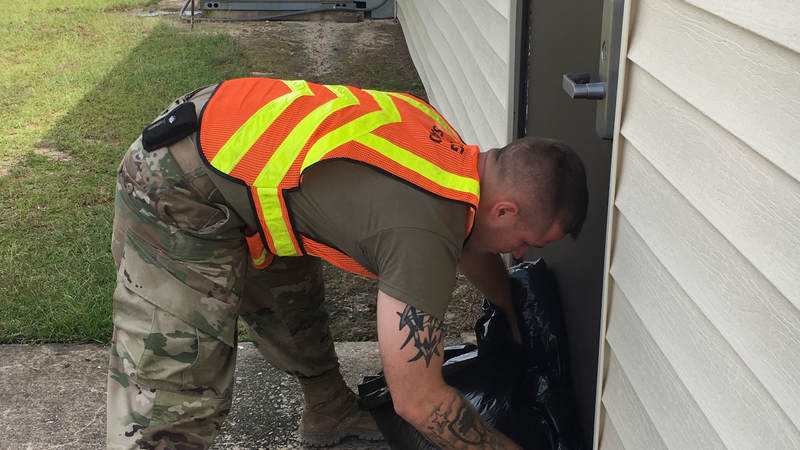 Members of the South Carolina National Guard prepare for Hurricane Florence.