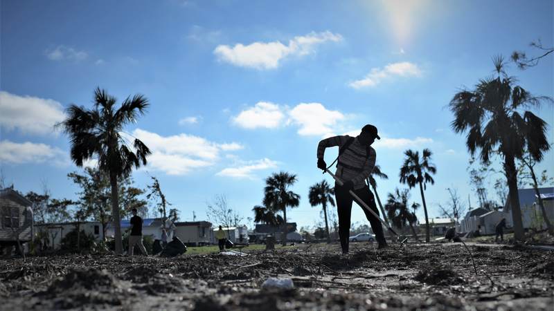 Service members are rebuilding Tyndall Air Force Base in the wake of Hurricane Michael's destruction.