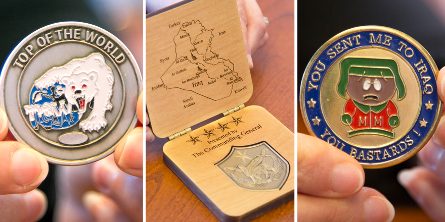 USO military challenge coins