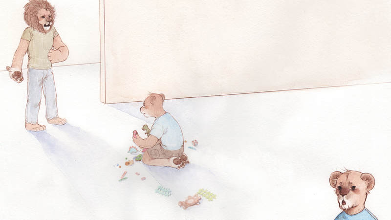 “Why Is Dad So Mad?” illustrations by Karissa Gonzalez-Othon. Courtesy of Kastle Books