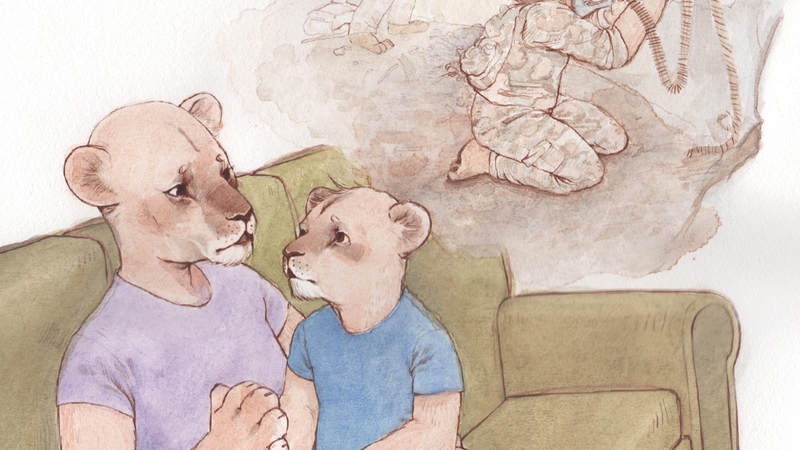 “Why Is Dad So Mad?” illustrations by Karissa Gonzalez-Othon. Courtesy of Kastle Books