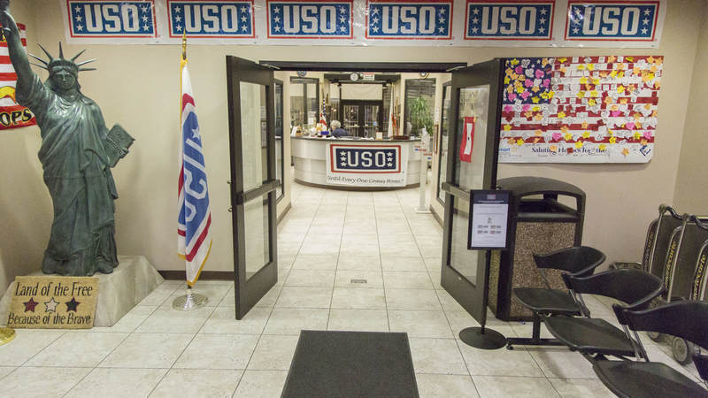 USO Ontario looks like a ghost town an hour before a plane full of Navy Seabees arrives at 1:30 a.m. for a short layover.