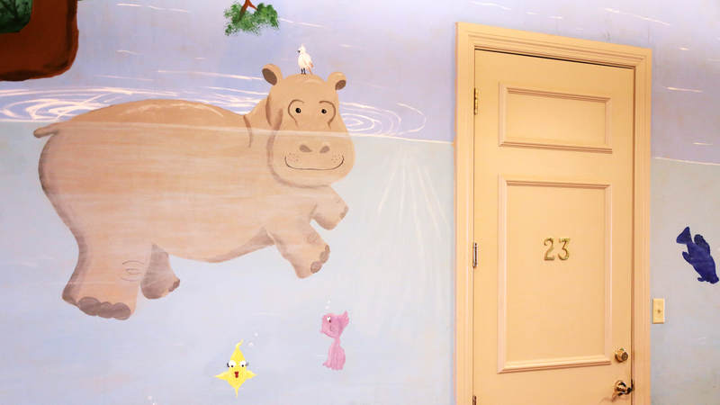 Each of the three Fisher Houses at Lackland Air Force Base are decorated with hand-painted murals of animals.